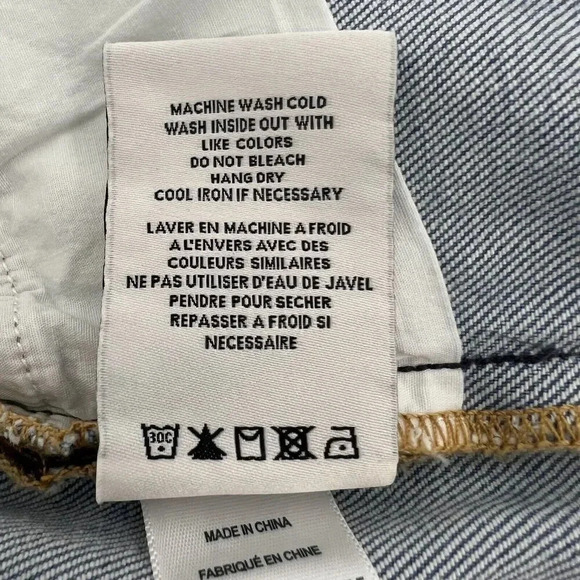 Alice + Olivia Wesson Straight Leg Dungaree Overall Jumpsuit Denim Size 30/L - Picture 14 of 15